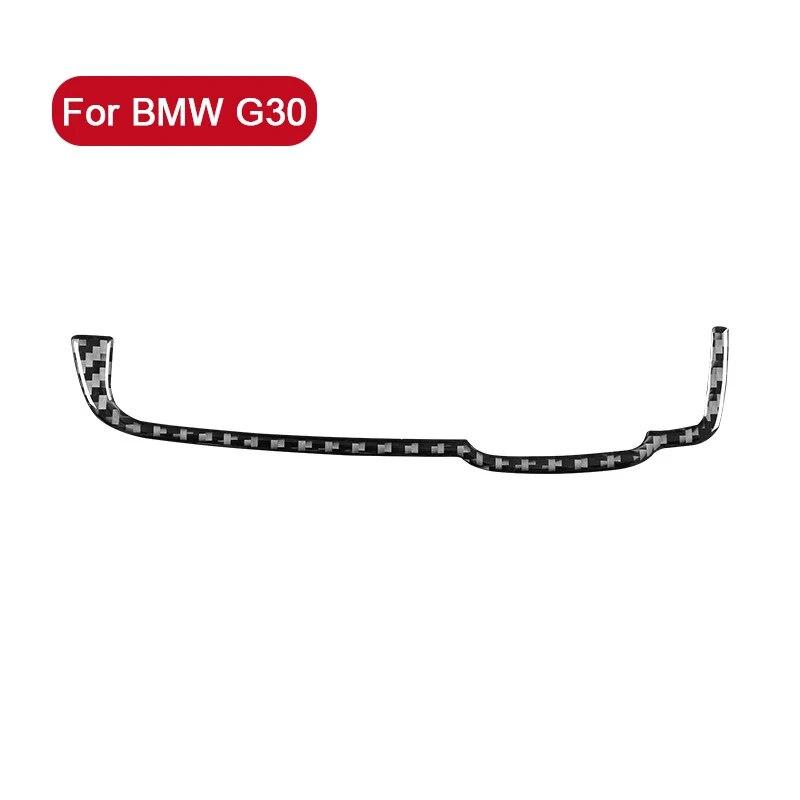 Carbon Fiber Car Gear Panel Decoration Cover Trim Sticker for BMW 5 Series G30 2018- Auto Interior Accessories