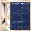 Самолет ВВС Аэробус Патентные принты Самолет 1 шт. Напечатанная шторка для душа Водонепроницаемая Моющаяся С 12 крючками Ванная Душ Дом