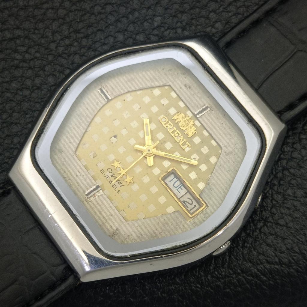 АВТОМАТИЧЕСКИЕ ВИНТАЖНЫЕ ЧАСЫ ORIENT JAPAN 46941 МУЖСКИЕ ОРИГИНАЛЬНЫЙ ЦИФЕРБЛАТ a700165-5 R201-a700165