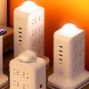 Беспроводной удлинитель с USB, многогнездовой розеткой, быстрой зарядкой, ночником, защитой от перенапряжения для дома и путешествий