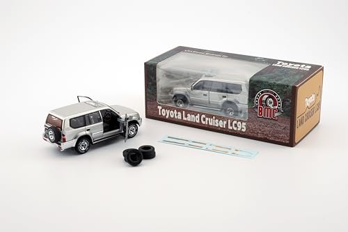 BM CREATIONS 1/64 Toyota Land Cruiser Prado LC95 Серебристый (LHD) Готовый продукт