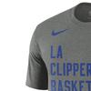 Nike LA Clippers Logo Print Crew Neck T-Shirt Men Tops Grey FJ0177-063