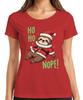 Ho Ho Nope Sloth Christmas Funny Gift Cute Lazy Ladies Tshirt