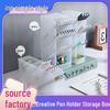 **Innovative Clear Slanted Pen Holder: Desktop Organizer for Students**