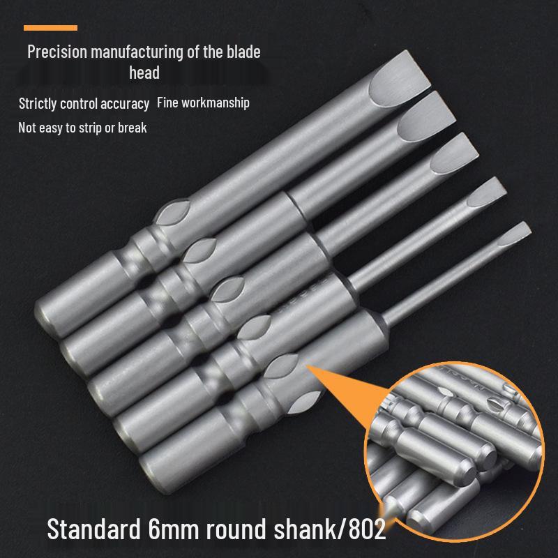 Nigao S2 6MM Round Shank Magnetized Slotted Electric Screwdriver Bit 802
