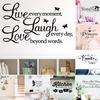 Семейная цитата, съемные наклейки на стену, виниловая роспись, художественный декор для дома и комнаты