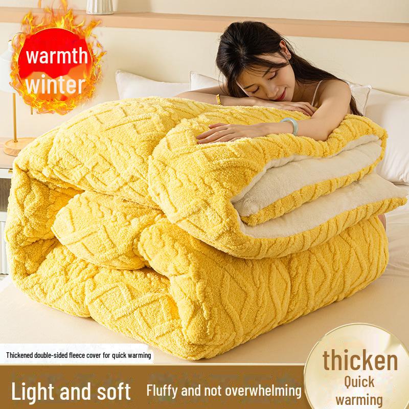 Двусторонняя основа из овечьей шерсти - толстое зимнее одеяло для студентов