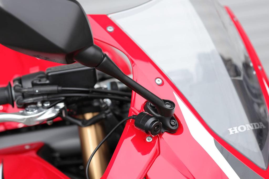 Kijima CBR400/650R ('19-) 304-5183F Motorcycle Parts Camera Stay, Single Item for Dash Cam Front Camera, Steel Black Finish