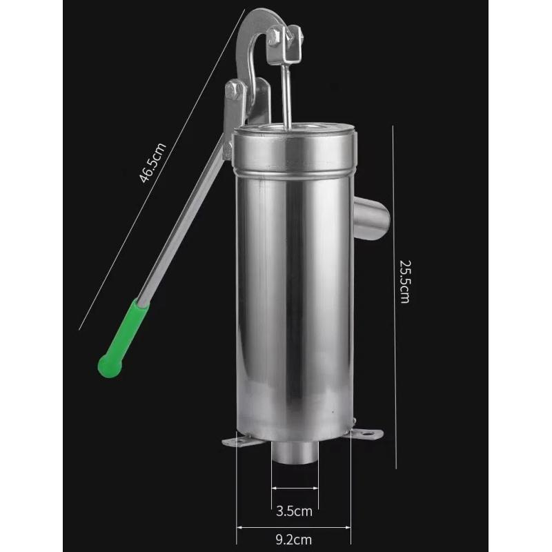 Всасывающий насос из нержавеющей стали, ручной водоструйный насос, бытовой насос для мелководных скважин, ручной насос для колодезной воды для сада, двора, фермы