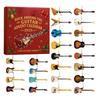 2025 Guitar Advent Calendar 24 Days Christmas Countdown Calendar with Mini Guitar Ornaments Handmade Rock Collectible Holiday Gift
