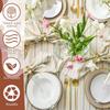 LemonRoad 12 Pcs Gold Napkin Rings Set Wooden Napkin Holders Handmade Dining Buckles Farmhouse Semicircle Serviette Ring Bulk for Table Decoration