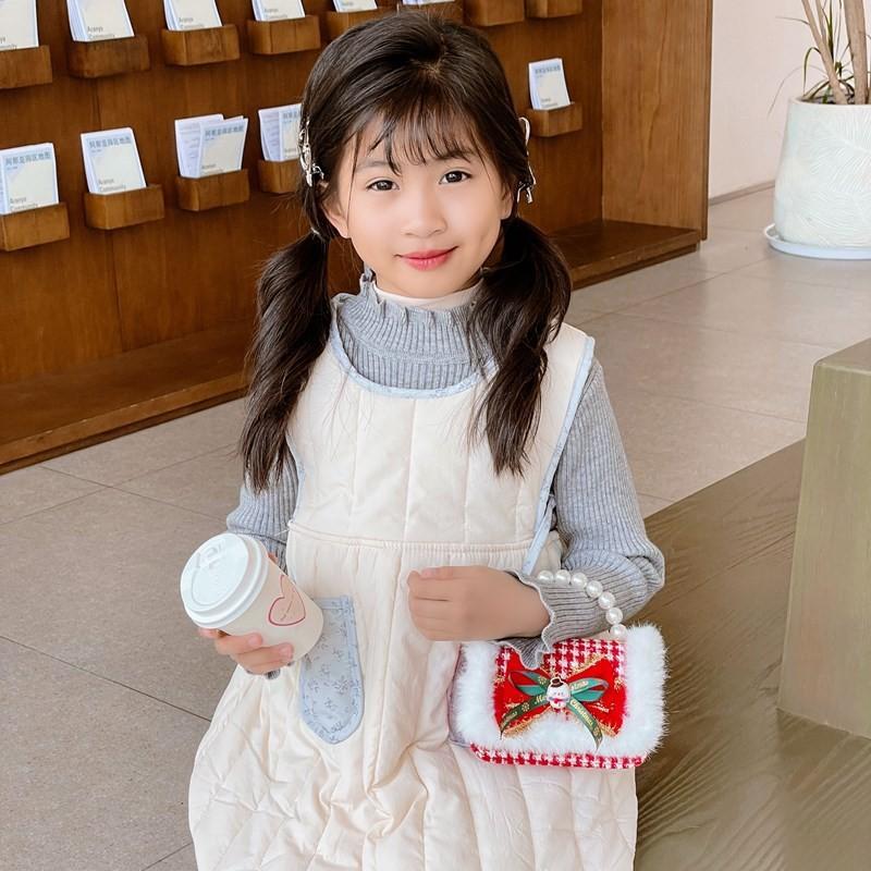 Забавный кошелек с красным бантом и оборками для девочек с уютной полиэстеровой подкладкой и игривым дизайном для любого случая