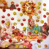 200 Pieces Fall Confetti, Thanksgiving Maple Leaves, Turkey, Pumpkin, Acorn Sprinkles Foil Metallic Table Scatter Confetti for Fall Party