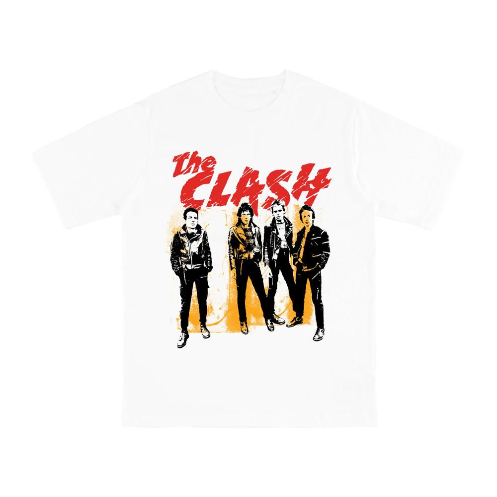 Vintage The Clash Band Member Cotton White S-5XL T-Shirt AA157