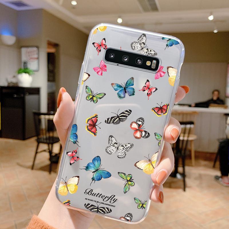 For Samsung Galaxy S10 Plus S10E Phone Case Shockproof Silicone Soft Funda Cute Transparent Bumper Coque For Samsung S10 S10+