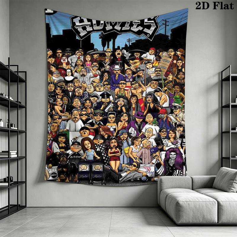 Homies Pattern Home Decor Tapestry, Wall Hanging, Decorative RV Wall Cloth.XGT0914147