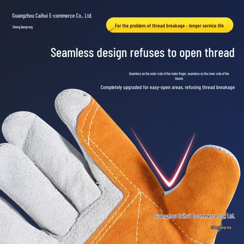 Жаростойкие сварочные перчатки из коровьей кожи - Защита от ожогов, износостойкие, защита из мягкой кожи