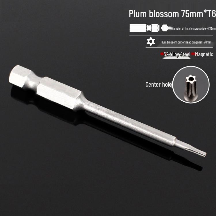 Магнитная 50-мм отвертка-звездочка и набор шестигранных бит для электродрелей