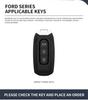 Car Sticker 2026 Ford Zinc Alloy Leather Car Remote Key Case Cover Holder 3 Buttons Key Shell For Ford Territory EV With Logo Ke