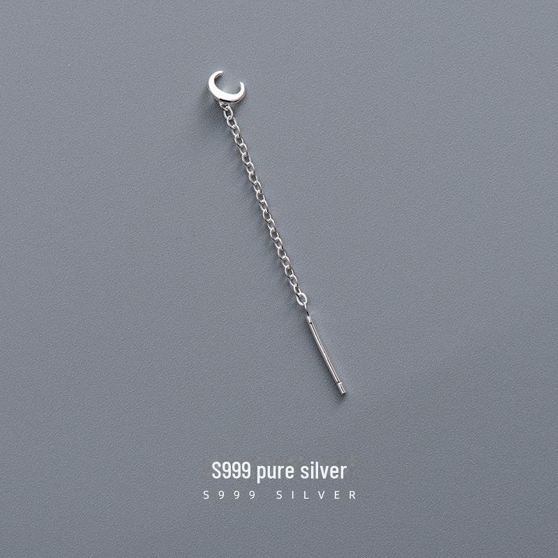 Серьги-буквы Banyan Tree S999 из стерлингового серебра для женщин — модный холодный стиль 2023 года