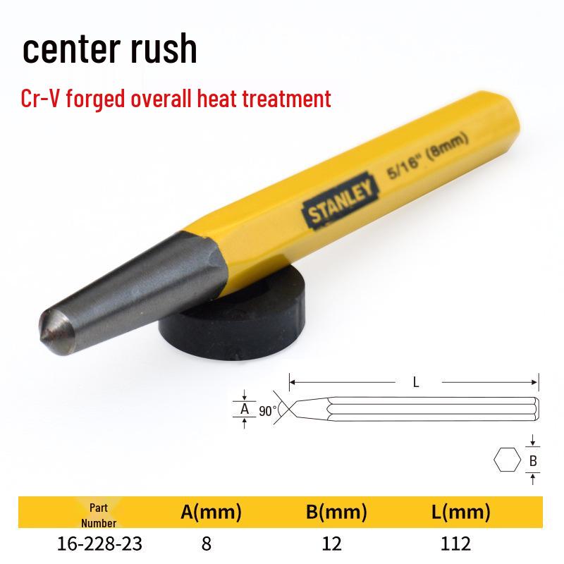 Stanley Punch Set: Center, Marking, Pilot, Pin, Cone, Pointed, Nail, Metal Striking, Locating