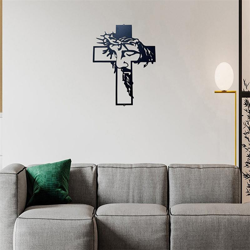 Акриловая вывеска «Крест», Настенный декор «Иисус», Современное украшение для стен, Искусство силуэта, Подходит для дома, офиса, гостиной, спальни