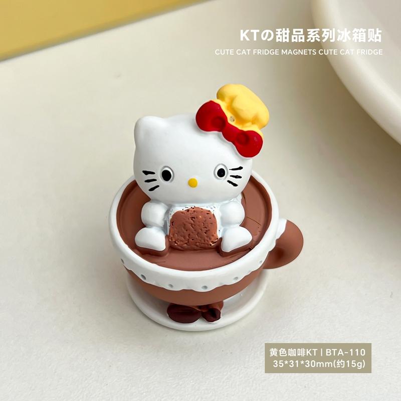 Мультяшные магниты на холодильник Hello Kitty Наклейки Декорации для кухни Милый кот KT Магниты на холодильник Декор Аниме Бытовые принадлежности