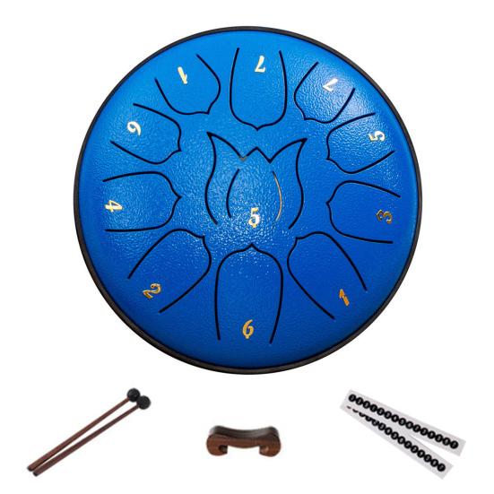 Steel Tongue Drum To Use 11 Compact Design Portable Easy Notes 6 Inches Rain