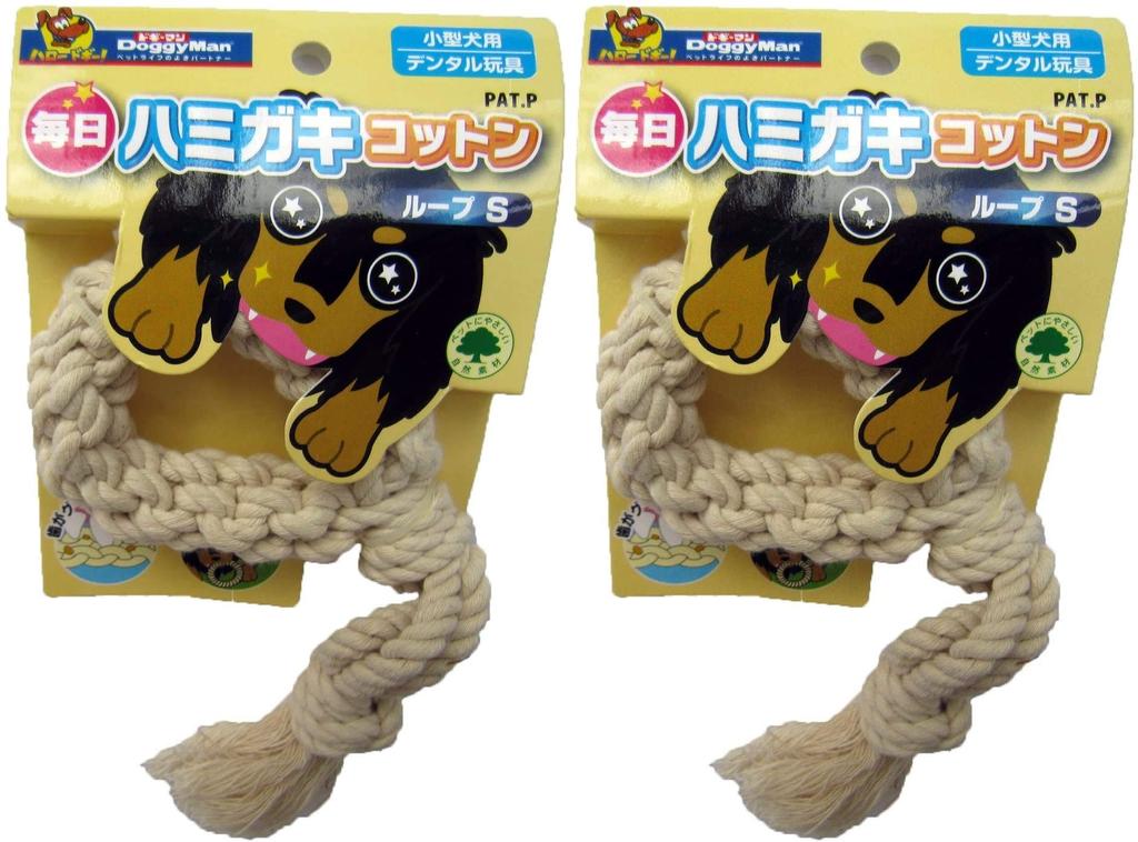 Doggyman Dog Toy Daily Toothpaste Cotton Loop S Size X 2 Pieces