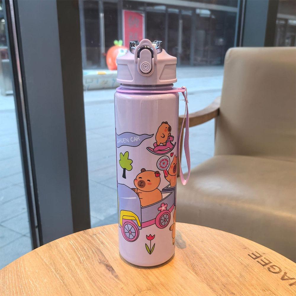 Plastic Water Bottle with Straws Sports Cup Convenient Water Cup  Outdoor Travel