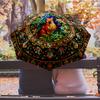 Stained Glass Fox (3) Printed umbrella windproof folding umbrella portable sun and rain umbrella suitable for gifting