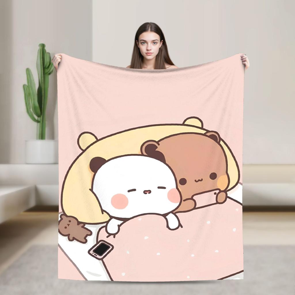 Soft BlanketGirls Boys Camping Bubu Dudu Flying Throw Blanket Flannel Bedspread For Couch Chair Sofa Bed Fashion Sofa Bed Cover