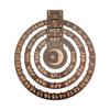 12.01X10.83in Wooden Perpetual Calendar Moon Phase Display Round Dial Rotating Calendar Adjustable Day/Month/Week Circular Disc