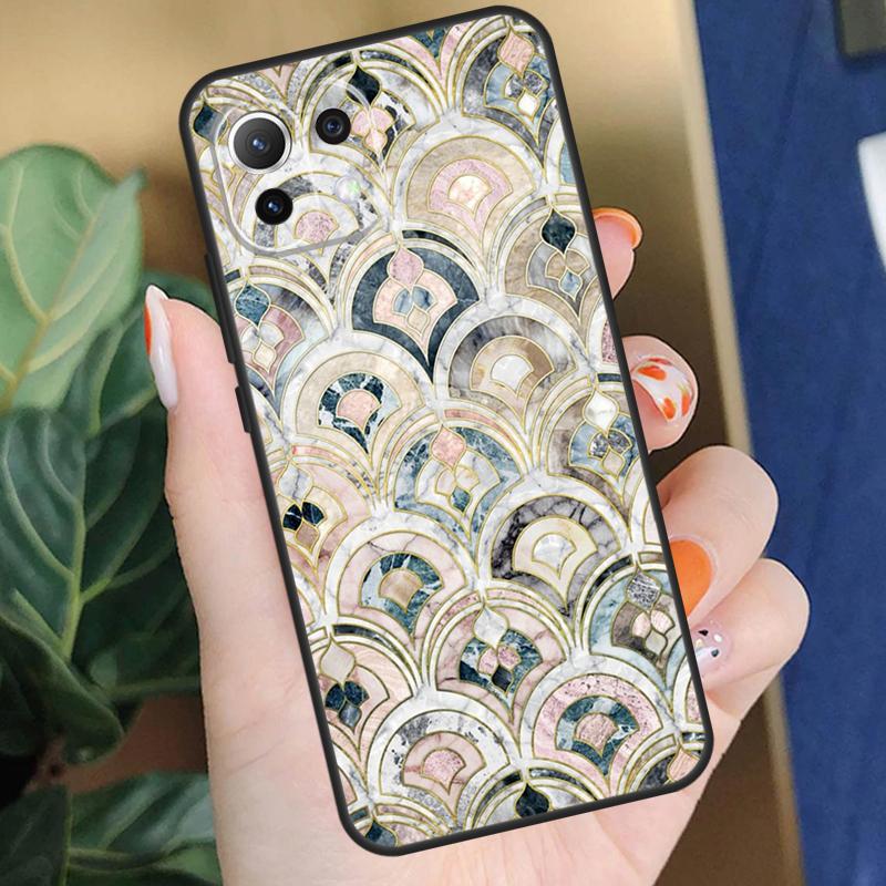 Приглушенный чехол с марокканской мозаикой для Xiaomi 17 Pro Max 14 15 Ultra 13T 14T 15T Pro POCO F8 F7 F5 F6 X5 X6 X7 Pro Coque