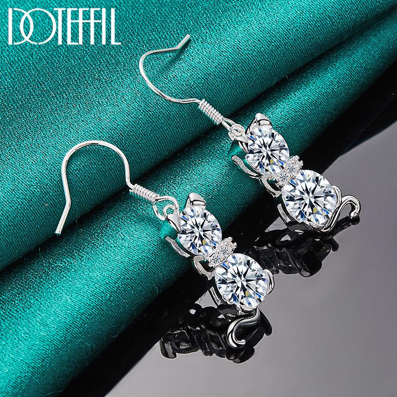 Серьги-кошки из стерлингового серебра 925 пробы, модные украшения