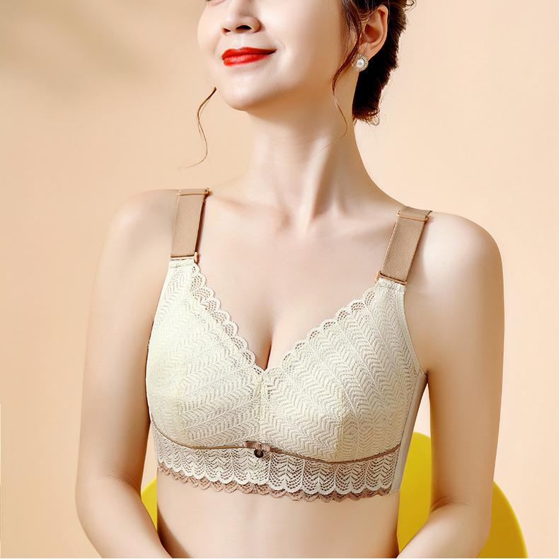 Бюстгальтер большого размера для женщин без стальных косточек, антипровисающий бюстгальтер, тонкий дизайн, собранный и регулируемый бюстгальтер