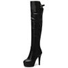 Platform Women's Over the Knee Boot Black White Heeled Thigh High Long Boot Party Footwear Shoes Lady Large Size 50 Water-proof