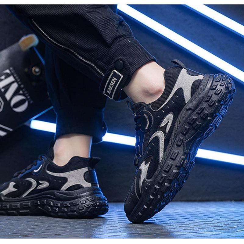 Men's Sneakers, Spring Thick-soled Running Shoes, Fashionable Thick-soled Casual Shoes for Men, Non-slip Wear-resistant Men Shoe