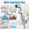 JONKEAN Muslim Shower, Water Pressure Control Toilet Bidet Sprayer, Multi-Function Diaper Sprayer for Toilet, Hand Held Bidet Set Sprayer with Hose,