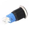 2 шт. Черный самоблокирующийся металлический переключатель IP65 с LED-лампой и символом 16 мм(Синий 36 В постоянного тока)