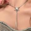Регулируемая длина, пятиконечная звезда, кулон из сплава, ожерелье, модный женский аксессуар для повседневного глэма