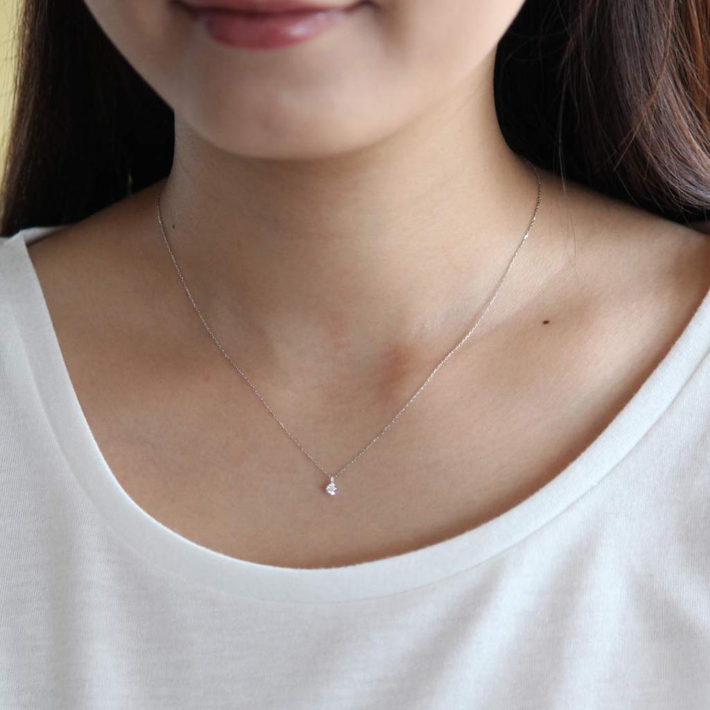 Yondo K10 White Gold Necklace 151436123201 Canal4℃ (Canal Sea) (WG)