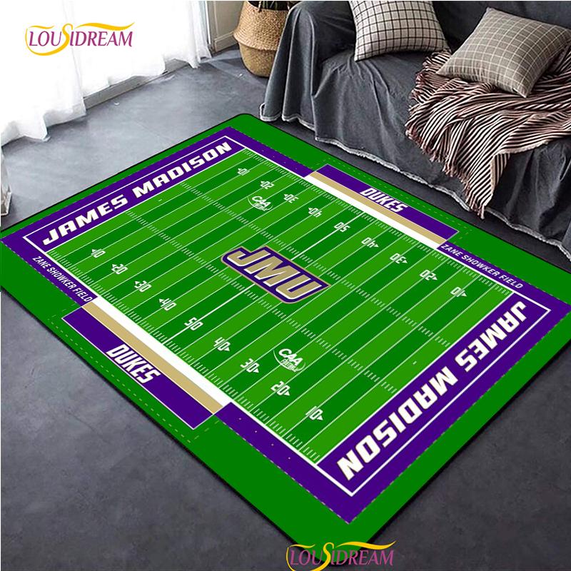 Персонализированный ковер для американского футбольного поля, коврик для декора гостиной, спальни, детский, кухонный, ванный, нескользящий коврик для пола, альфомбра