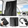 2Pcs Car Isolation Curtain Sealed Taxi Cab Partition Protection Commercial Vehicle Air-conditioning Sunshade And Privacy Curtain
