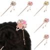 Fashion Delicate Shiny Hair Clip Hair Accessories Double Flower Hair Comb Rhinestone Hair Pin