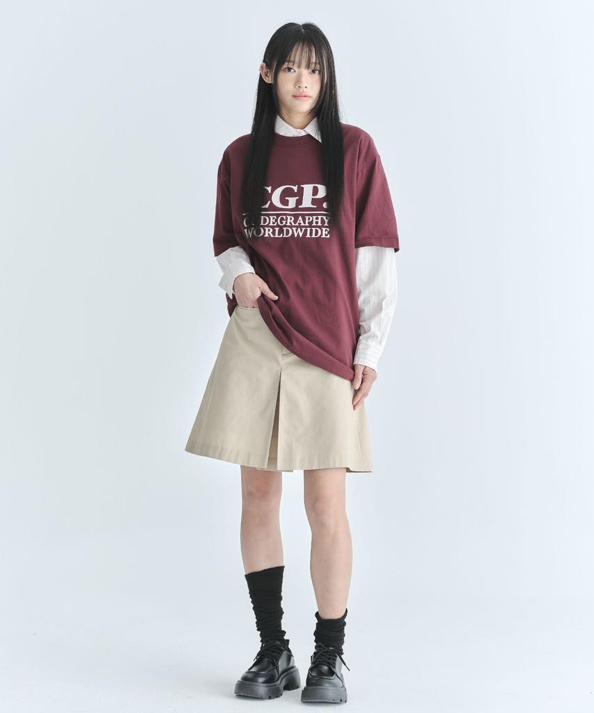 CGP Square Logo Short Sleeve T-Shirt - Burgundy