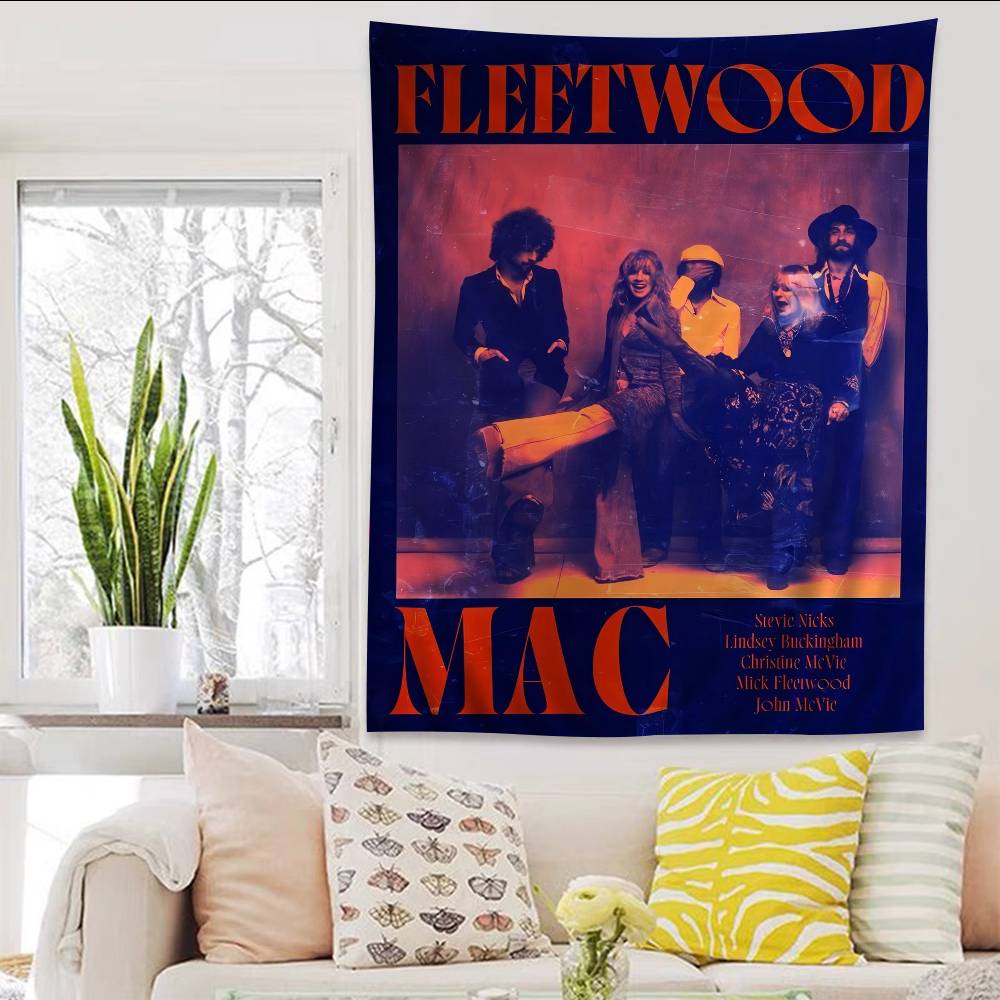 Fleetwood Band Mmac Classic Anime Tapestry Hanging Tarot Hippie Wall Rugs Dorm Home Decor