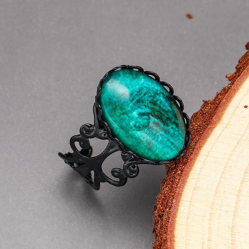 Новые готические кольца-камеи для женщин, девушек, модные украшения для колдовства, аксессуары, подарок, тайна, яд, вампир, регулируемое кольцо