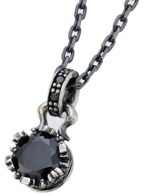 ArtemisClassic Камень Корона Шарм Серебряные Аксессуары Бренд Ювелирные Изделия Серебро Серебро 925 Ожерелье Подвеска [Artemis Classic] (черный) ac-acp0218bk Мужской
