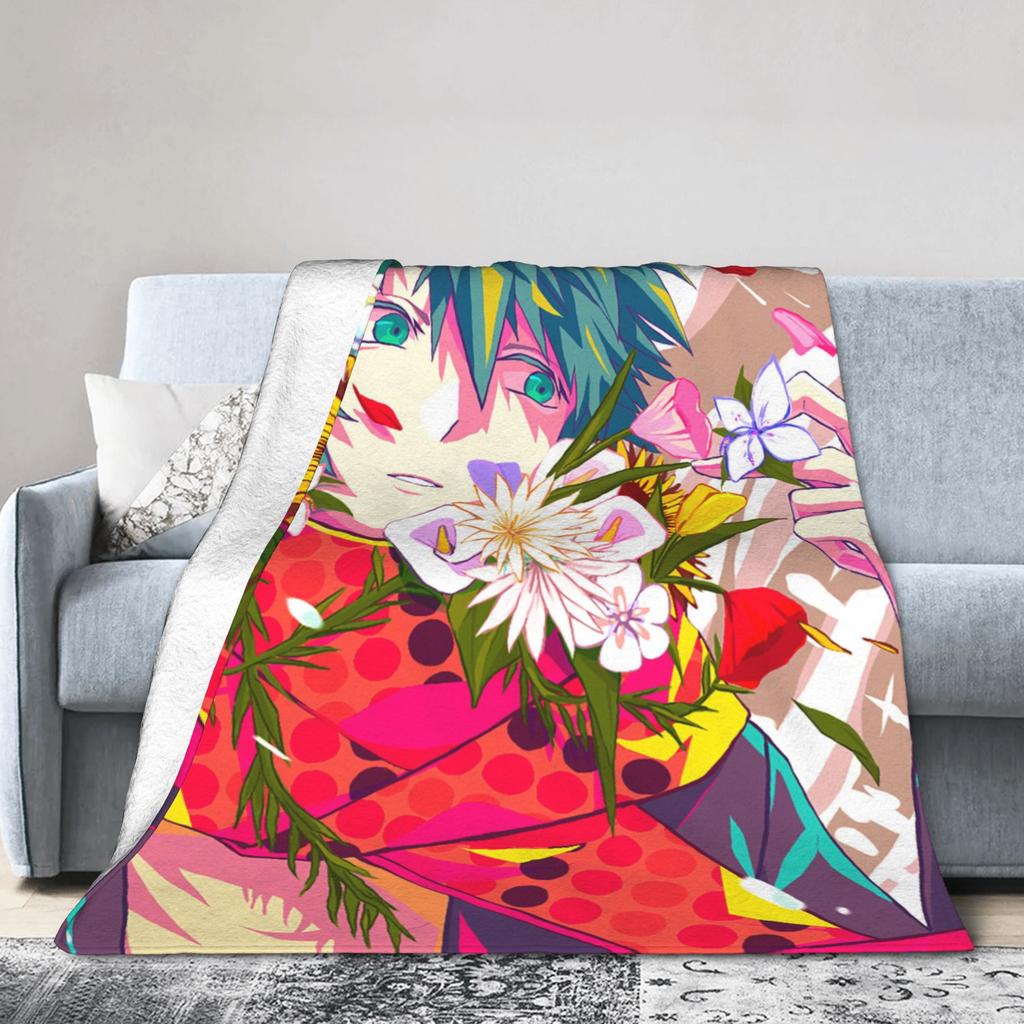 YTTD Аниме Шин Соу Идк Сара Одеяла Твоя очередь умирать Игра Пушистое Смешное Дышащее Плед для Дома Зима